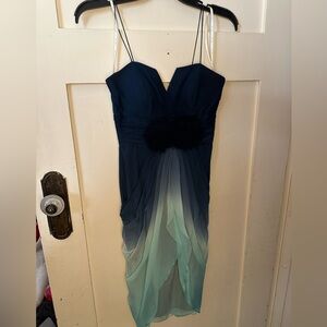 Blue Ombre cocktail dress